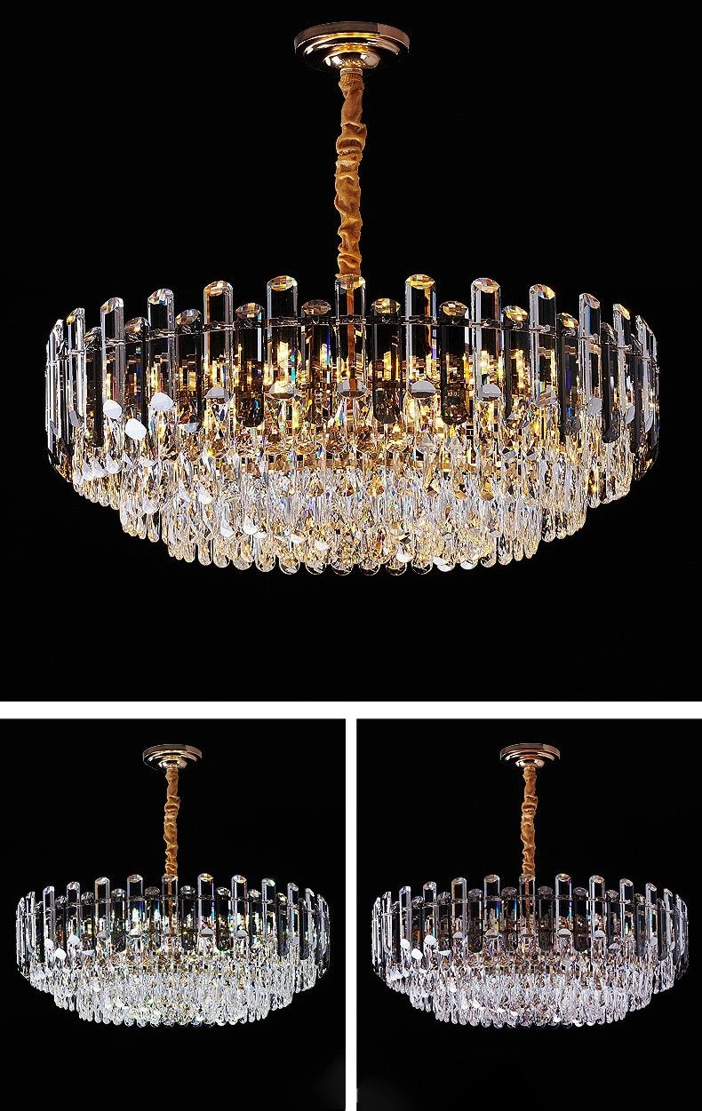 Zynella Modern Luxury Crystal Pendant Light for Living Room & Villa Hall