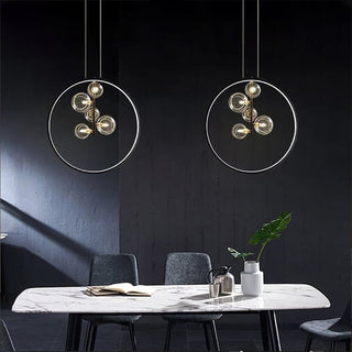 Glass Globe Pendants Modern  Sleek Linear Suspension Light