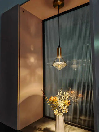 The Modern Crystal Pendant Refined Modern  Sculptural Spiral LED Fixture