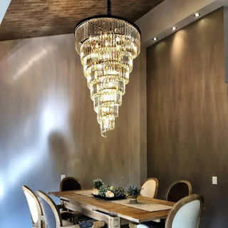 Elena Chandelier Modern  Opulent Multi-Tier Crystal Chandelier