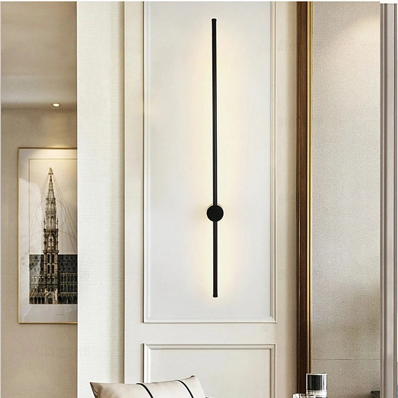 Yohan Pole Wall Lamp – Modern Vintage Brass Tube Light