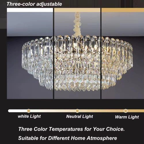Zynella Postmodern Luxury Crystal Pendant Light for Living & Dining Rooms