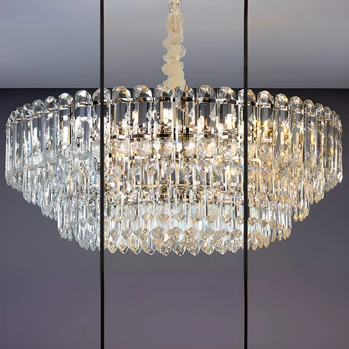 Zynella Postmodern Luxury Crystal Pendant Light for Living & Dining Rooms