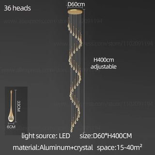Golden Teardrop Lighting Fixture Modern  Ultra Slim LED Panel Lighting