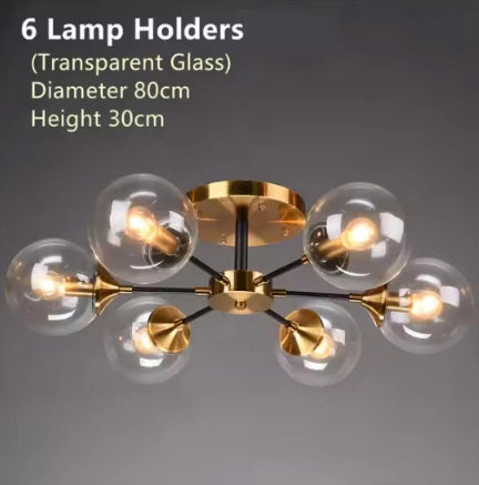 Jade Glass Ball Modern Chandelier