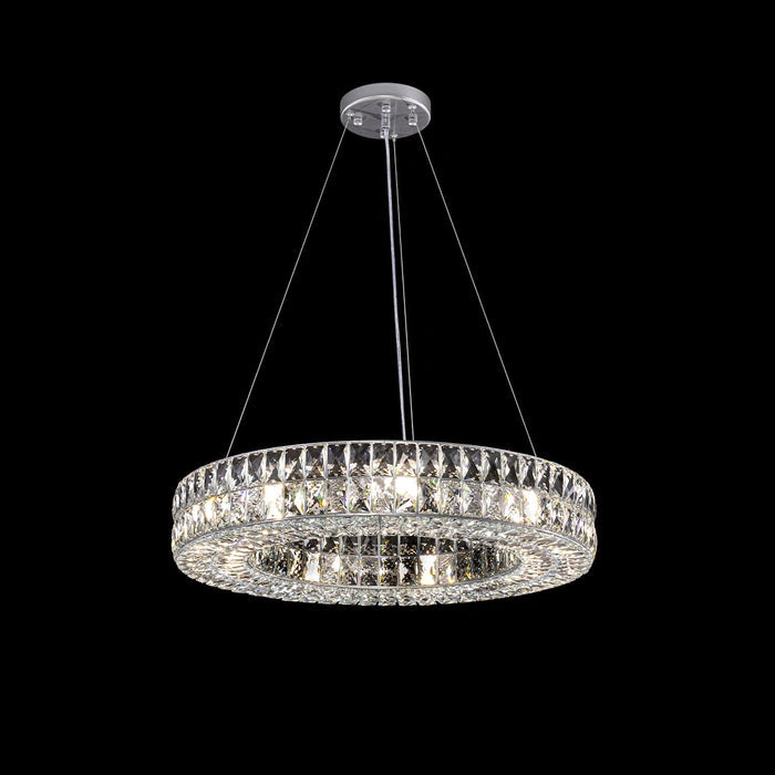 Zynella Modern K9 Crystal LED Chandelier – Luxury Flush Mount Ceiling Light