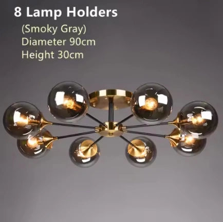 Jade Glass Ball Modern Chandelier