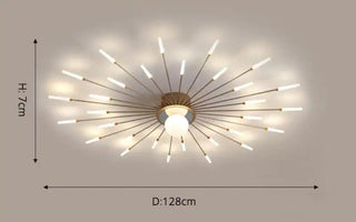 Zynella Firework Wand Chandelier Modern  Luxury Gold Frame Light Fitting