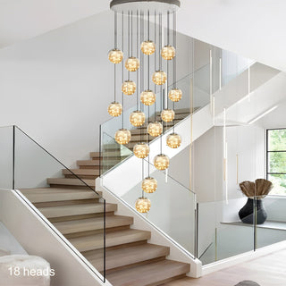 Bella Glass Ball Chandelier Modern  Elegant Teardrop LED Pendant