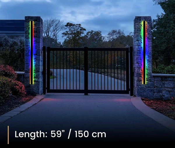 Zynella Chroma: Smart WiFi RGB Linear Outdoor Sconce (IP65 Waterproof)