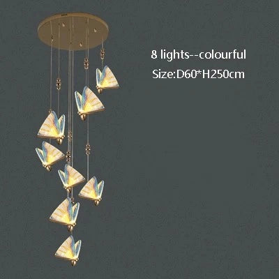 Zynella Modern Butterfly Pendant Light – Minimalist LED Bedside Hanging Lamp