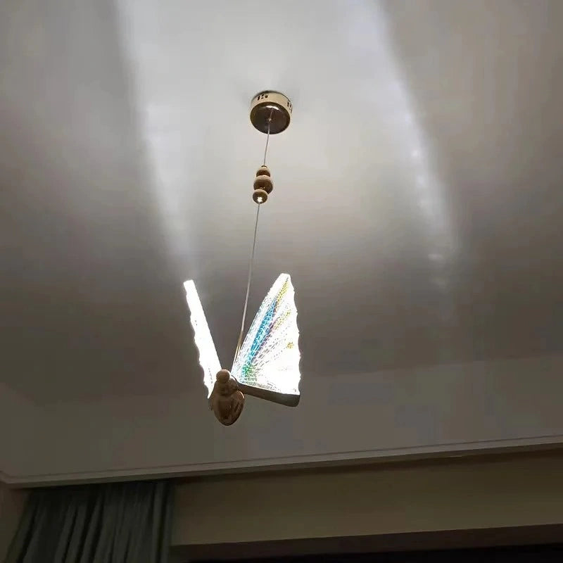 Zynella Modern Butterfly Pendant Light – Minimalist LED Bedside Hanging Lamp