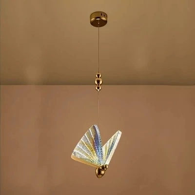 Zynella Modern Butterfly Pendant Light – Minimalist LED Bedside Hanging Lamp