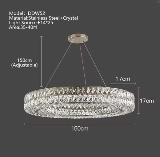 Phoebe Chrome Ring Chandelier