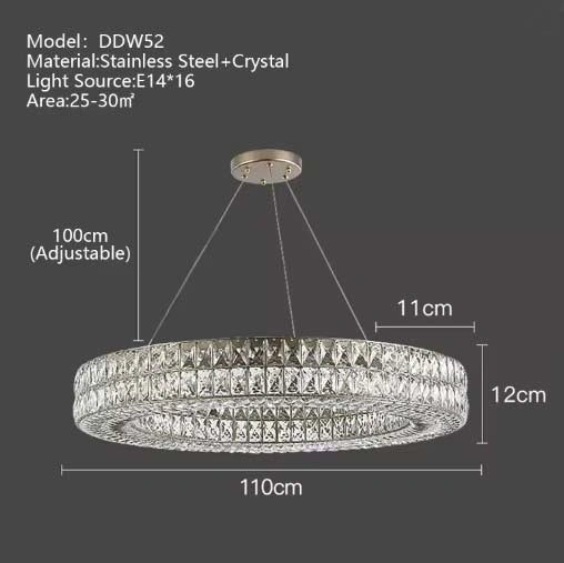 Phoebe Chrome Ring Chandelier