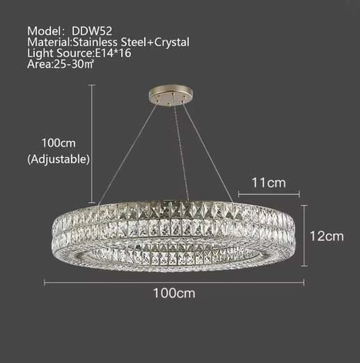 Phoebe Chrome Ring Chandelier