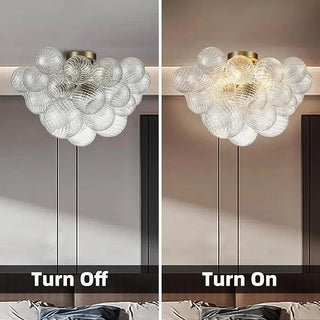 Zynella Bubble Chandelier Modern  Chic Glass Globe Pendant