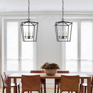 Zynella Retro Candle Cage Pendant Refined Modern  Sculptural Spiral LED Fixture