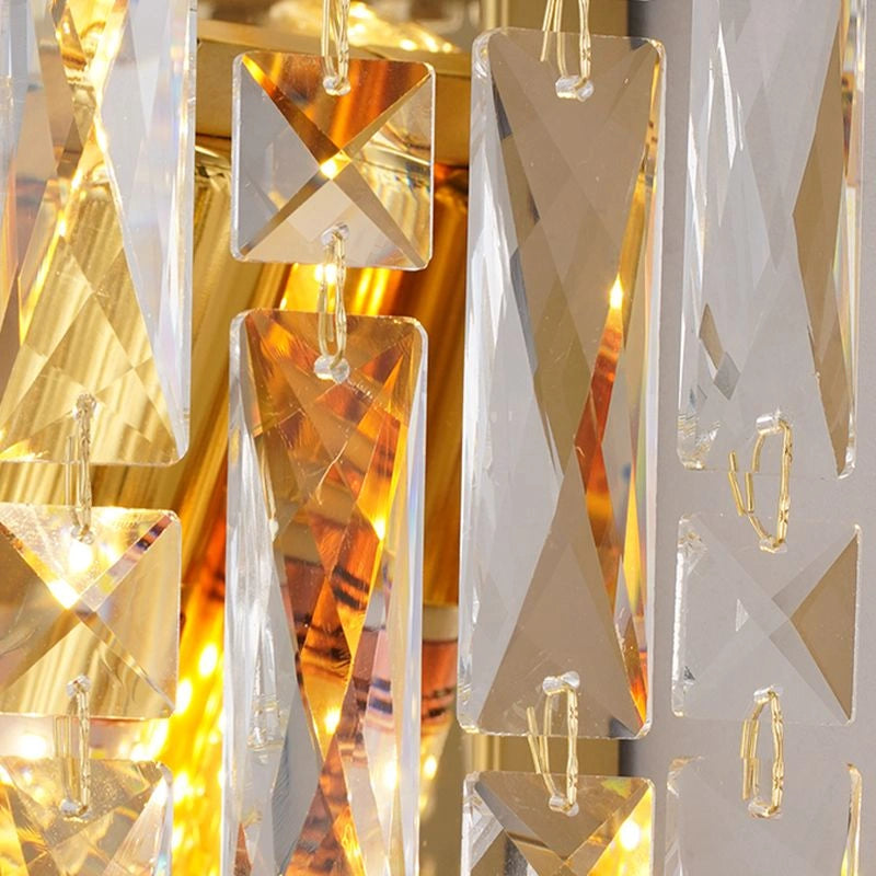 Zynella Modern Double Layer Crystal Wall Lamp – Luxury Gold/Silver Bedside Sconce