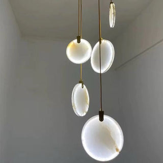 Marble Pendant Lights Modern  Opulent Multi-Tier Crystal Chandelier