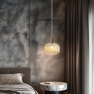 Rosalie Fluted Glass Pendants Opulent Modern Geometric Design Lamp