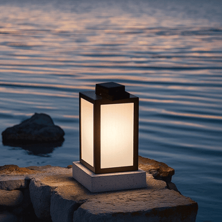 Levi Solar Lawn Lights Modern  Minimalist Round Flush Mount