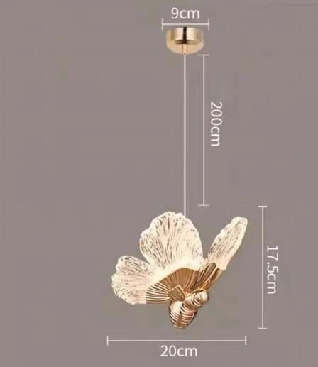 Zynella Modern Acrylic Butterfly LED Pendant Light