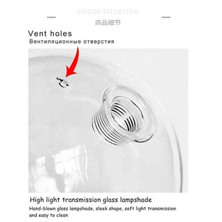 Glass Globe Pendants Modern  Sleek Linear Suspension Light