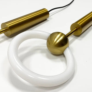 Nordic Hoop LED Pendant Lamp Modern  Ornate Antique Finish Fixture