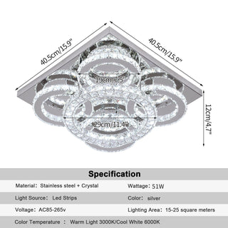 Nina 5 Ring Chandelier Modern  Art Deco Inspired Illumination