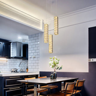 Vertical Crystal Luxury LED Chandelier Modern  Art Deco Inspired Illumination