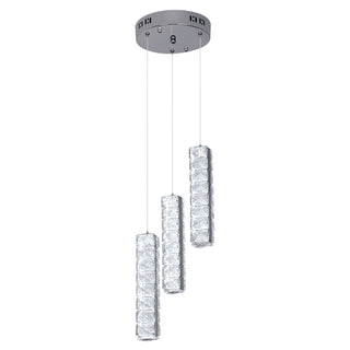 Vertical Crystal Luxury LED Chandelier Modern  Art Deco Inspired Illumination