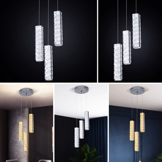 Vertical Crystal Luxury LED Chandelier Modern  Art Deco Inspired Illumination