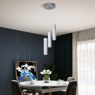 Vertical Crystal Luxury LED Chandelier Modern  Art Deco Inspired Illumination