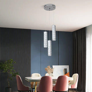 Vertical Crystal Luxury LED Chandelier Modern  Art Deco Inspired Illumination