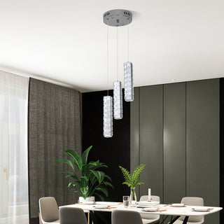 Vertical Crystal Luxury LED Chandelier Modern  Art Deco Inspired Illumination