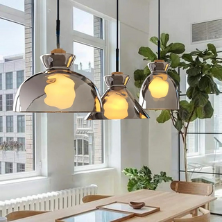 Nimbus Glass Pendant Light Modern  Luxury Gold Frame Light Fitting