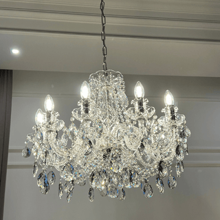 Imperial Crystal Chandelier Modern  Sculptural Spiral LED Fixture