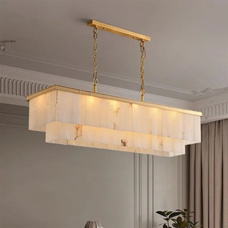 Golden Horizon Marble Chandeliers Modern  Ultra Slim LED Panel Lighting