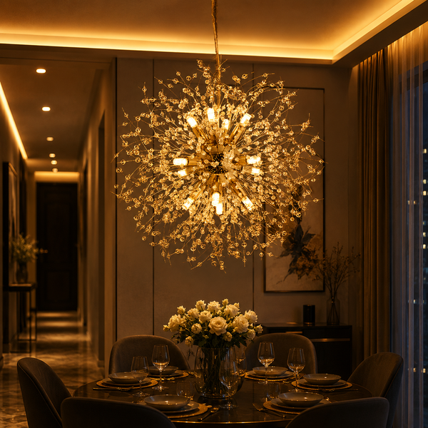 Zynella Dandelion Crystal LED Chandelier