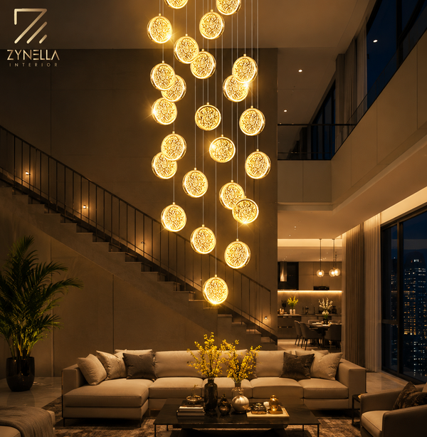 Zynella Elegant Nordic Crystal Ceiling Pendant
