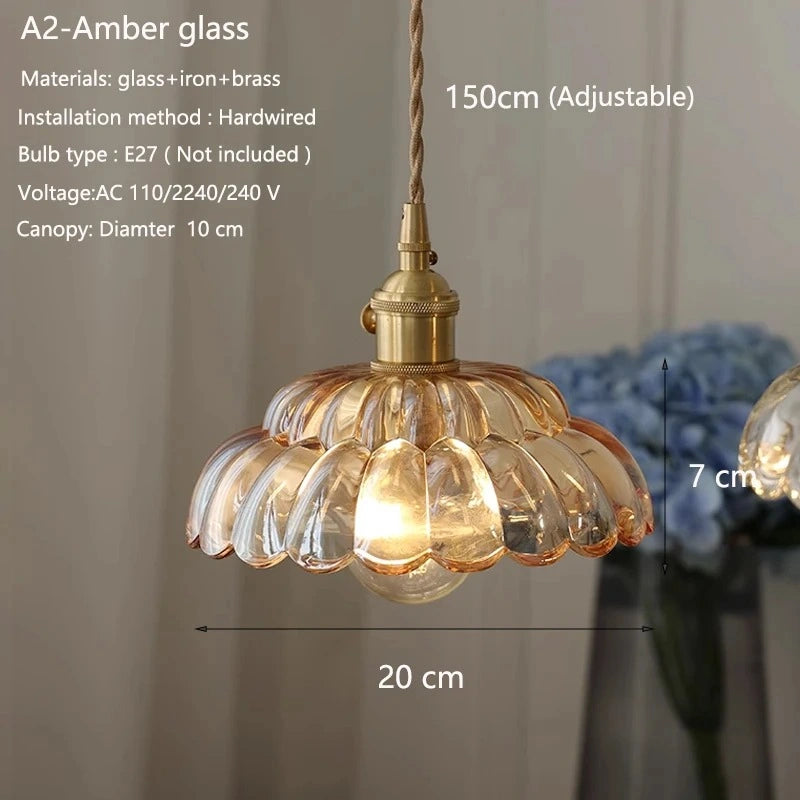 Zynella Petal Glass Pendant