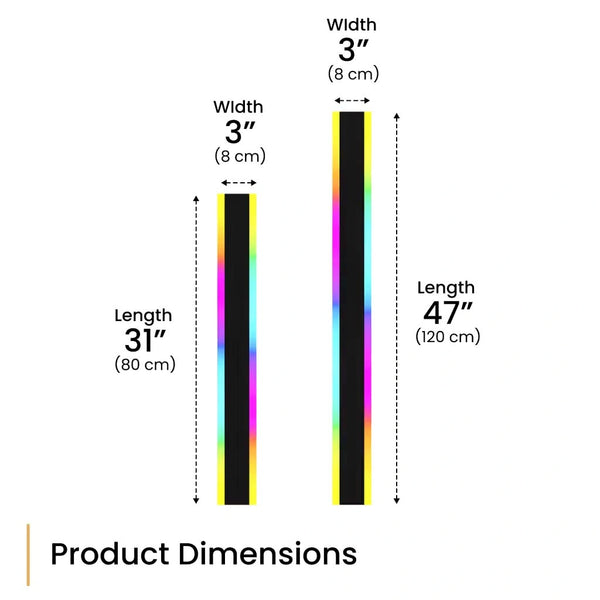 Zynella Chroma: Smart WiFi RGB Linear Outdoor Sconce (IP65 Waterproof)