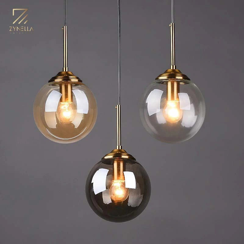 Zynella Gradient Glass Ball Pendant