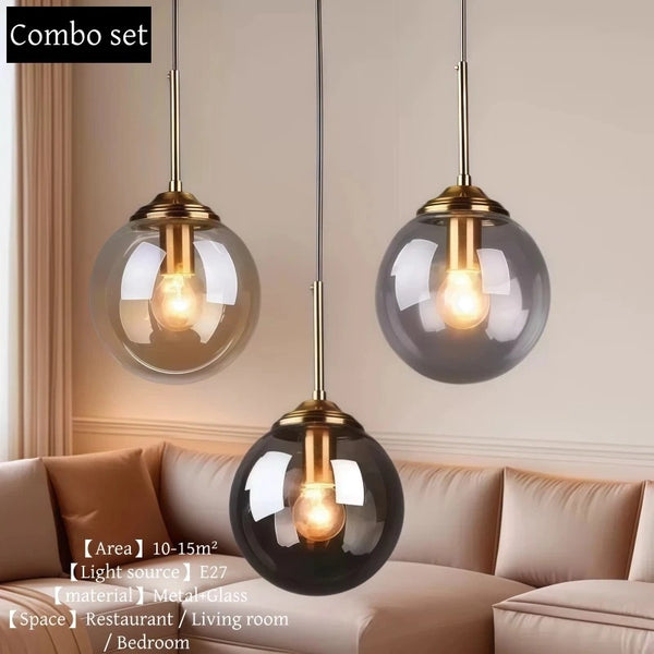 Zynella Gradient Glass Ball Pendant