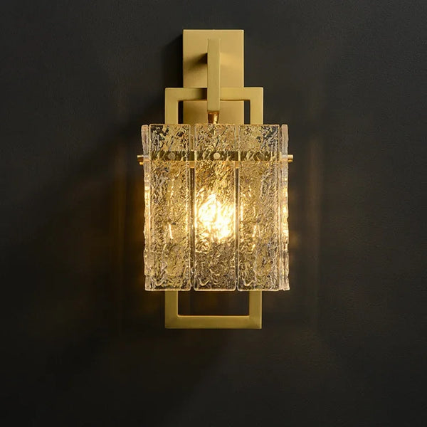 Ozma Golden Glass Wall Light