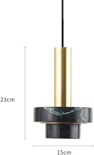 Cromwell Natural Marble Pendant Modern  Sleek Linear Suspension Light