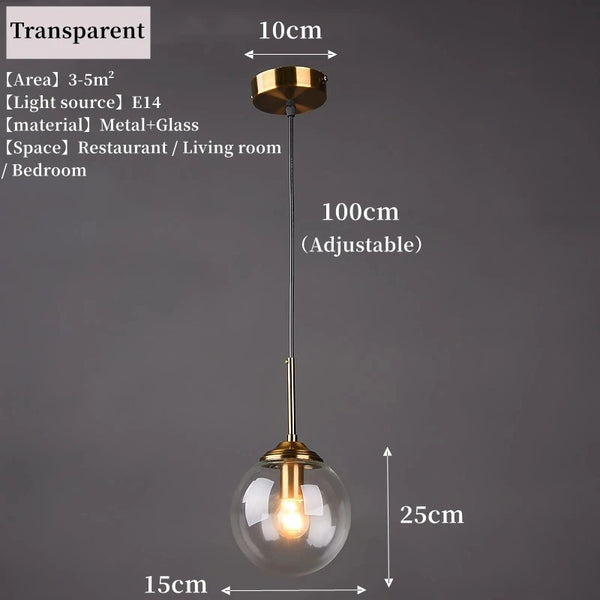 Zynella Gradient Glass Ball Pendant