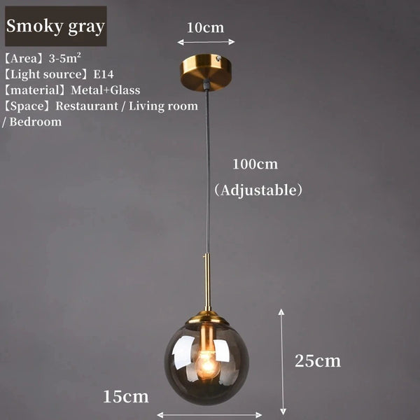Zynella Gradient Glass Ball Pendant