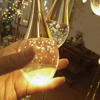 Water Drop Crystal Pendant Refined Modern  Sculptural Spiral LED Fixture